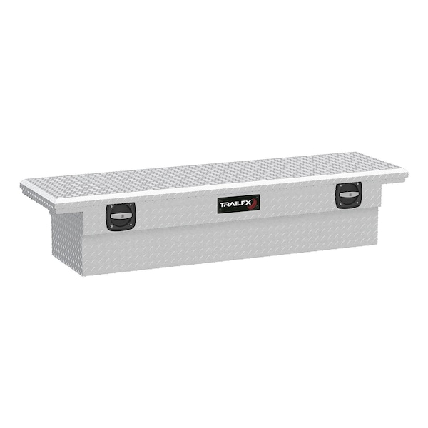 TOOL BOX Crossover Low Profile Single Lid Diamond Tread Bright Aluminum 69 Inch Length x 191